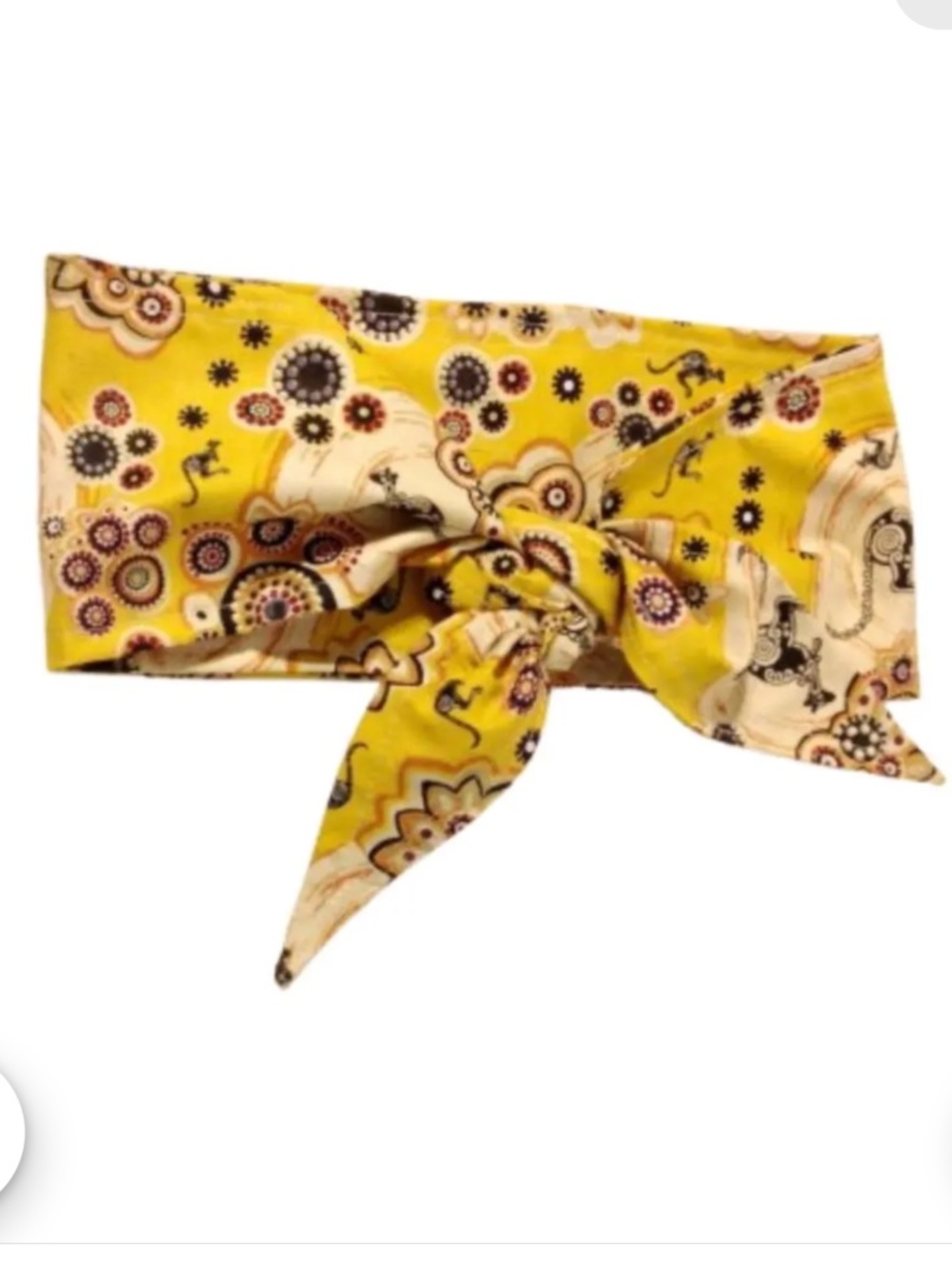Australian Aboriginal Art  Headband tie head scarf hair wrap dolly bow bandana -